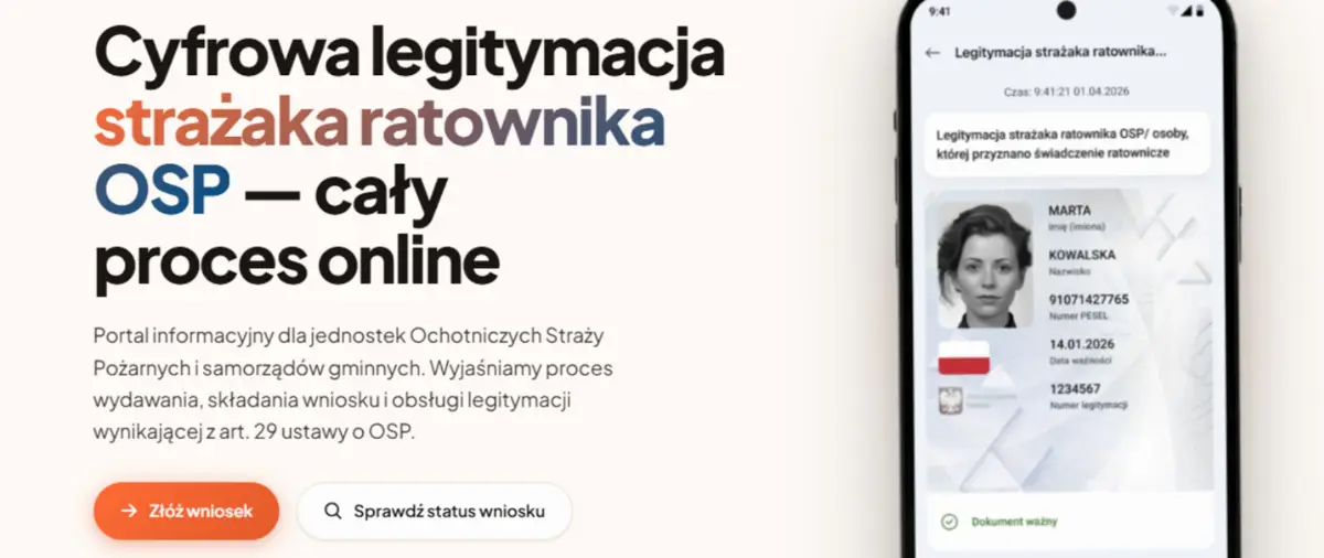 Rozpoczęła się rejestracja cyfrowych legitymacji strażaków OSP w Warmii i Mazurach