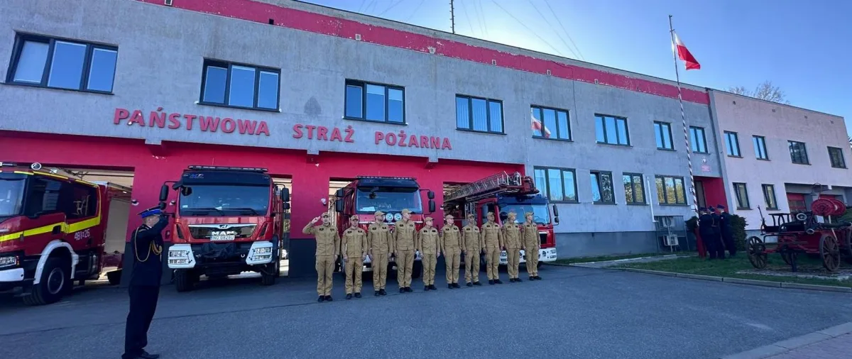 Obchody Dnia Flagi Rzeczypospolitej Polskiej w Komendzie Powiatowej PSP w Lidzbarku Warmińskim