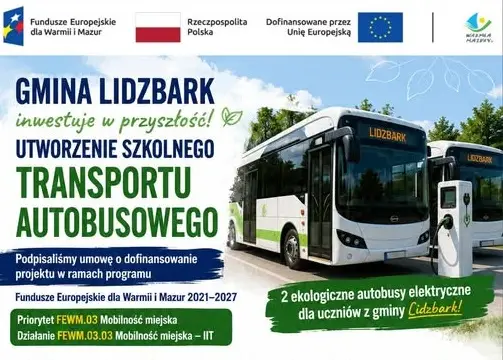 Gmina Lidzbark inwestuje w nowoczesny i ekologiczny transport szkolny
