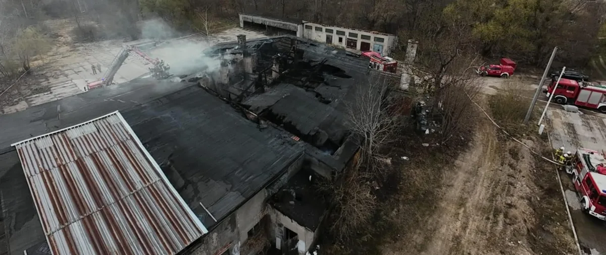 Pożar budynku przy ul. Dąbrowskiego