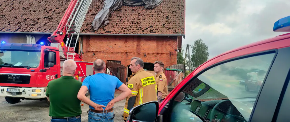 Gradobicie i silny wiatr w powiecie lidzbarskim