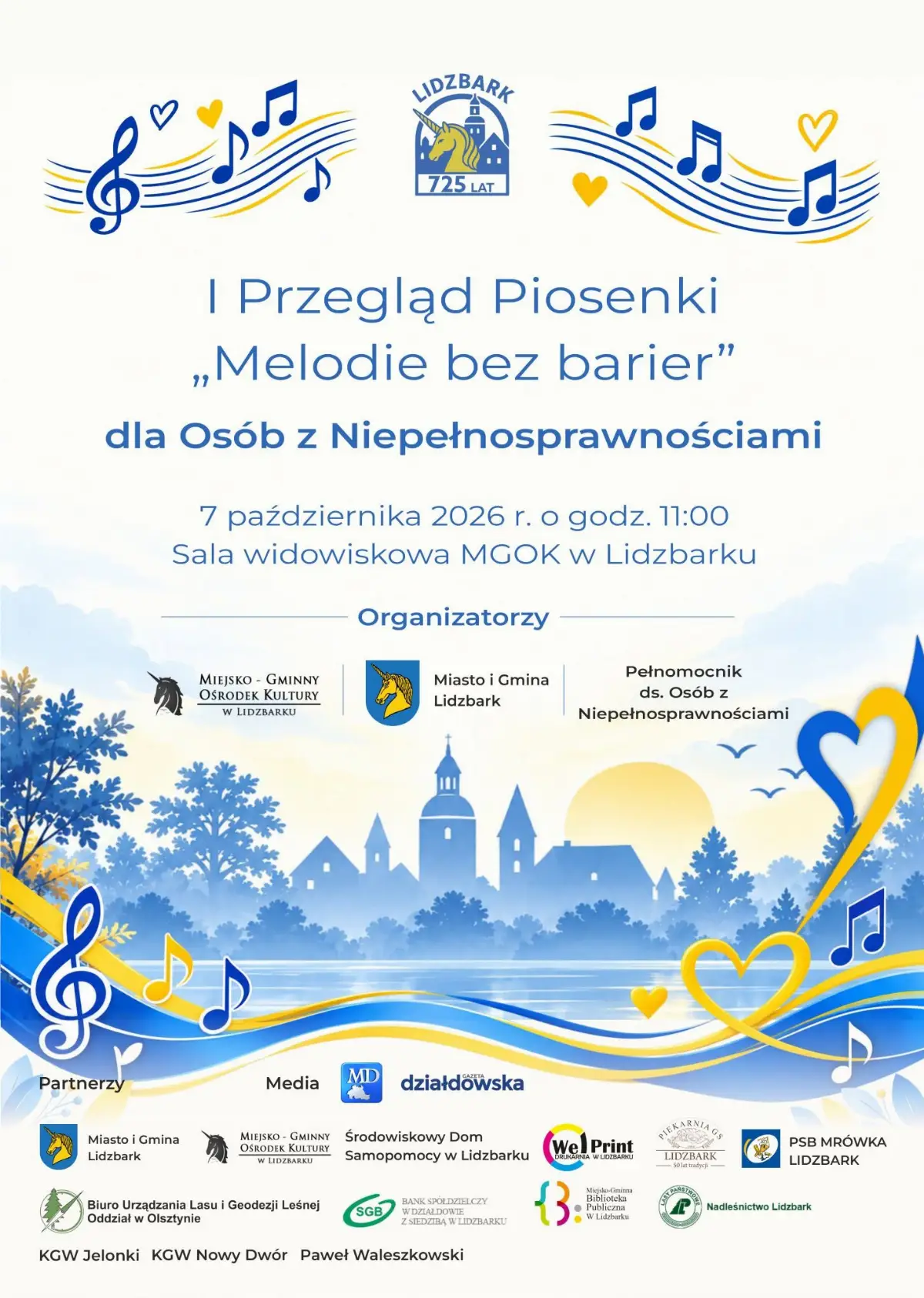 I Przegląd Piosenki „Melodie bez barier” w MGOK Lidzbark
