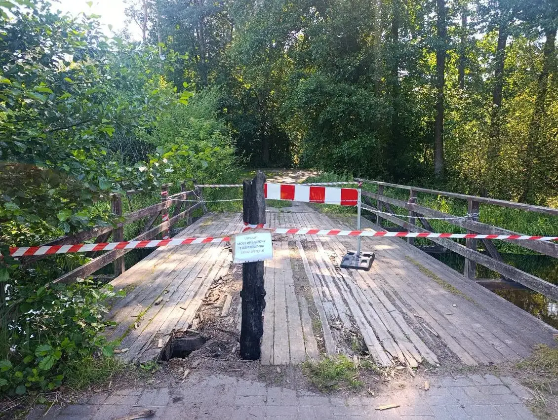 Most w Wąpiersku zamknięty dla użytkowników