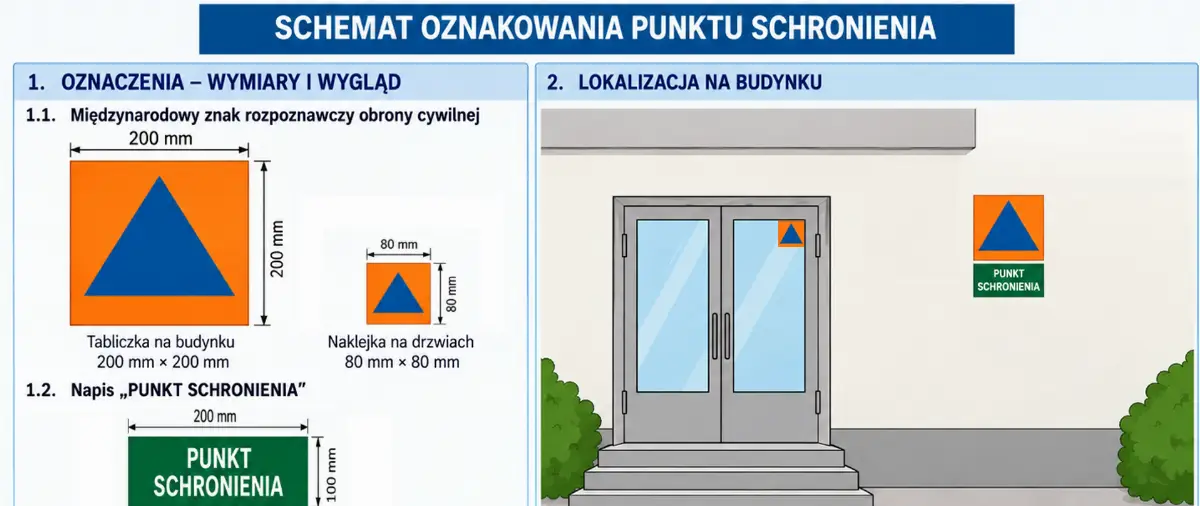 Nowe zasady oznakowania punktów schronienia.