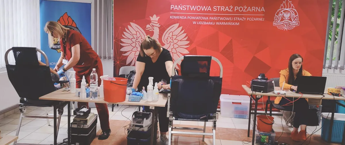 Akcja honorowego krwiodawstwa w KP PSP w Lidzbarku Warmińskim
