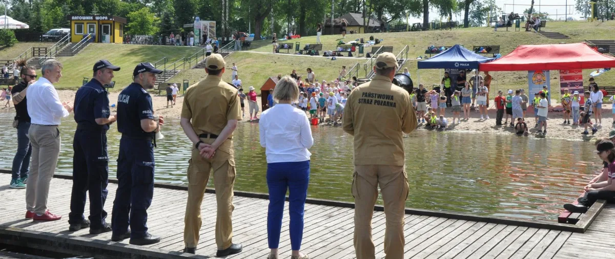 Edukacyjna akcja prewencyjna na plaży miejskiej w Lidzbarku Warmińskim