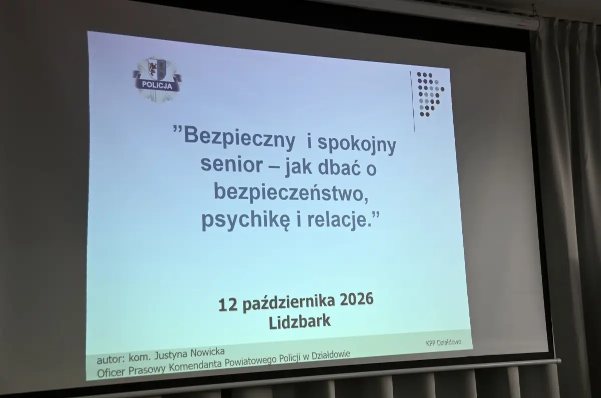 Konferencja na temat bezpieczeństwa seniorów w Lidzbarku