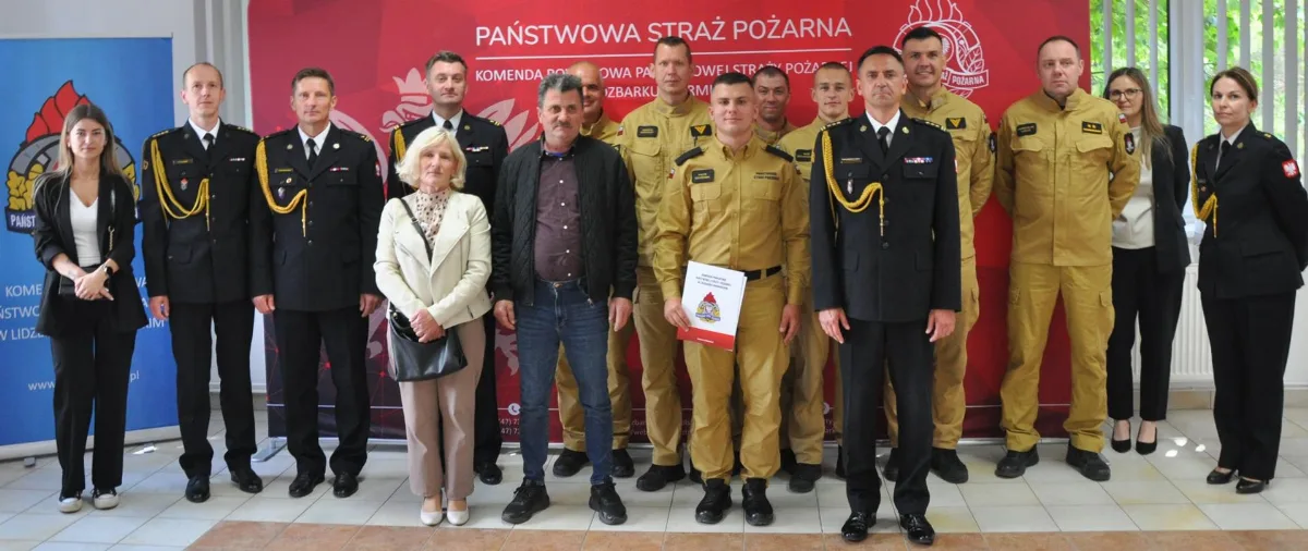 Uroczystość ślubowania nowego strażaka w Lidzbarku Warmińskim