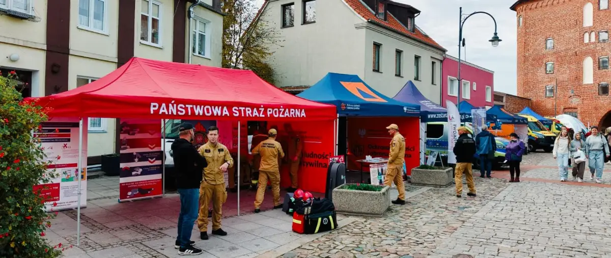 Edukacyjne działania strażaków w Lidzbarku Warmińskim w ramach Krajowego Treningu Rodzinnego